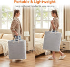 Lifewit 2 Pack Laundry Basket 100L Each, Collapsible Clothes Hamper with Reinforced Handles, Freestanding Waterproof Design f