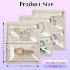 Travel Jewelry Organizer Case,Small Jewelry Bags for Traveling, Jewelry Binder with 24 Pcs Clear Zipper Velvet Pouches (Inner