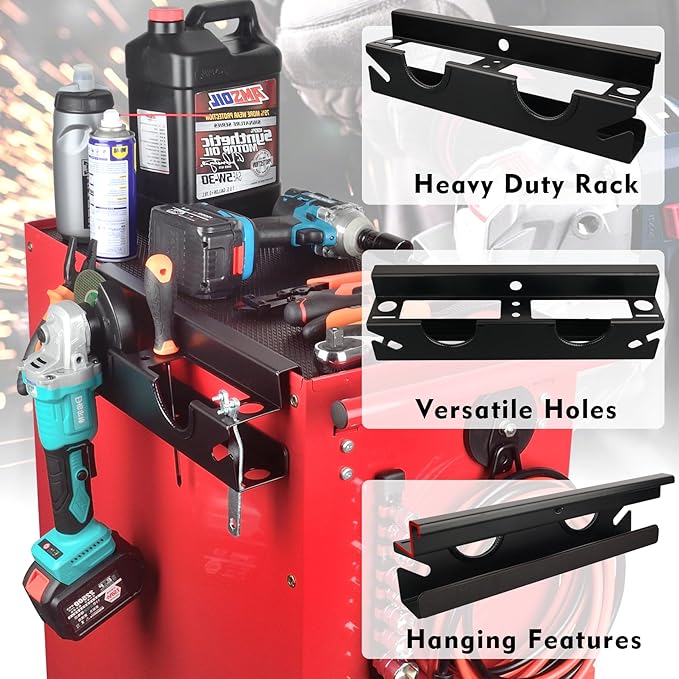MUTUACTOR Power Tool Organizer,Heavy Duty 2 Bay Angle Grinder Stand Storage Rack,Quick Access Angle Grinder Rack,Anti-slip Po