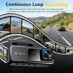 4K Dash Cam with Built-in WiFi, Front Car Camera, APP Control, Night Vision, 24H Parking Monitor, 170° Wide Angle, G-Sensor, 