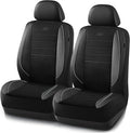Skechers Air-Cooled Memory Foam Seat Covers,Mesh Thick Car Seat Covers,Piping Leather Car Seat Covers Front Seats,Airbag Comp