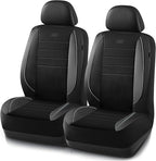 Skechers Air-Cooled Memory Foam Seat Covers,Mesh Thick Car Seat Covers,Piping Leather Car Seat Covers Front Seats,Airbag Comp