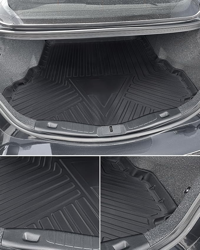 BAMACAR Floor Mats & Cargo Liner for Ford Fusion 2020 2019 2018 2017 (Not Hybrid), All-Weather 1st & 2nd Row Carpets Trunk Mat for Ford Fusion 2017-2020 Car Accessories