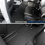 Floor Mats Set for 2022-2025 2026 Kia Carnival 8 Seats(Gas Only), All Weather TPE Backrest Mat Trunk Lower Well Mat Cargo Liner Door Sill Guards Accessories (Full Mats Set for Full Coverage)
