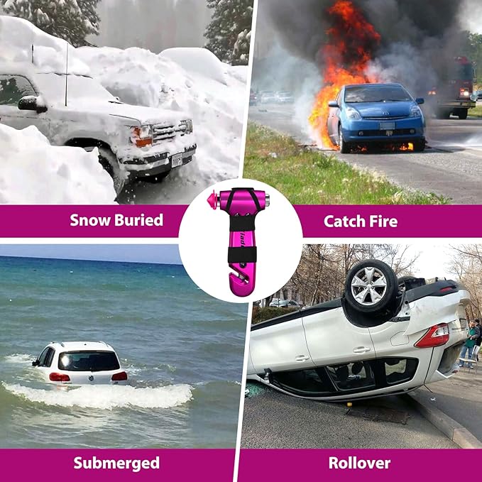 Window Breaker, 3-in-1 Emergency Escape Tool with seat Belt Cutter and Glass Breaker, Safety Emergency Car Escape Tool for Ca