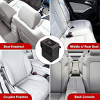 Simple Deluxe Car Trash Can With Lid, Storage Pockets, Leak-Proof Garbage Container, Adjustable Straps, Waterproof, Portable, Collapsible, 2 Gallon, Black