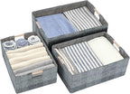 Fabric Storage Bin Box Collapsible Cotton Linen Storage Cube with Wooden Handles Rectangular Decorative Home Organizer Clothe