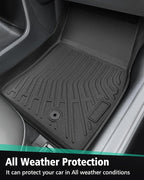 for Mustang Mach E Floor Mats & Cargo Liner 2021–2026, Custom Fit All Weather TPE Car Mats for Mach E Accessories, 1st & 2nd Row Heavy-Duty Black Floor Liners for Ford Mustang Mach-E by DiffCar
