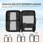 Compression Packing Cubes for Suitcases,5 Set Travel Essentials, Lightweight Luggage Organizer Bags, Travel Cubes for Carry o