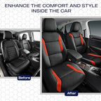 Skechers Memory Foam Leather Car Seat Covers, Air Cool Mesh Thick Seat Covers, Car Seat Covers Front Seats, Airbag Compatible