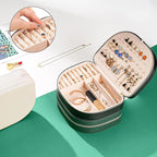 ProCase Travel Size Jewelry Box, Large Portable Seashell-Shaped Jewelry Case, 2 Layer Jewelry Organizer in PU Leather for Wom