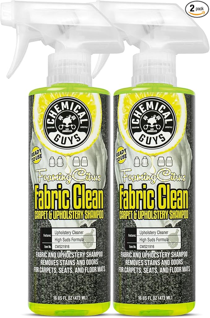 Chemical Guys Foaming Citrus Fabric Clean Carpet & Upholstery Cleaner, Ready to Use, Sprayable (for Carpets, Seats & Floor Ma