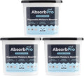 Moisture Absorber Tub with Activated Charcoal - 3-Pack - 18 oz Disposable Odor Eliminator Box & Dehumidifier for Garage,