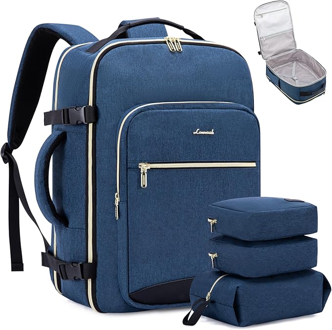 LOVEVOOK Travel Backpack for Women & Men 40L,Airline Approved Carry On Backpack Travel Essentials,TSA Carry on Luggage,Waterp