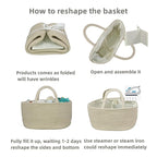 XUANGUO Large Baby Diaper Caddy Organizer for Girl Boy Rope Nursery Storage Bin Basket Portable Holder Tote Bag for Changing 