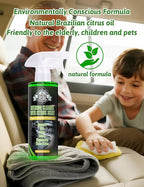 Kingvo Car Interior Cleaner Spray, Multipurpose Leather Seat Cleaner Upholstery Car Cleaning Kit with Citrus Flavor Auto Dash