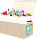 Large Toy Storage Box with Lid Upgraded Toy Storage Chest Organizer with Divider Foldable Toy Bin for Kids Boys Girls Playroo