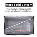 2 pack Additional Bottom Plate Black Insulated Grocery shopping bag , Delivery,pizza,reusable bags, Sturdy zipper,Collapsible,tote,cooler,thermal,Beach,waterproof heavy duty