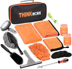 THINKWORK Car Cleaning Kit, Car Washing Kits for Vehicles, Car Detailing Kit Suitable for Small and Medium Vehicles Such As C