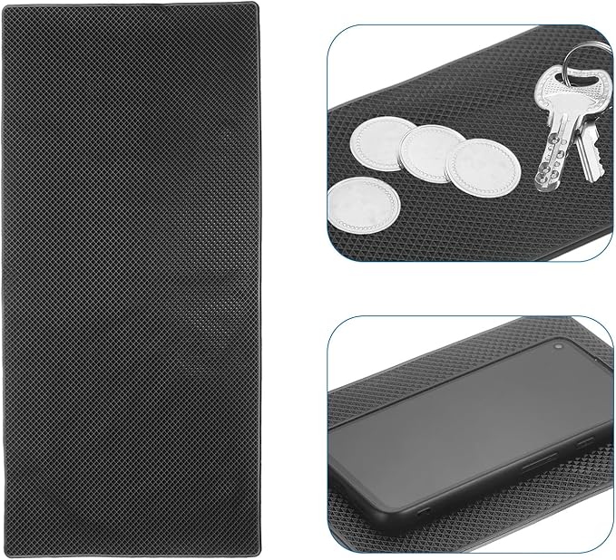 HARFINGTON 4pcs Car Dashboard Anti-Slip Mat 15.7" x 8" Universal Sticky Dash Pad Washable Reusable Car Non-Slip Mats for Phon