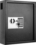 KYODOLED Electronic 60-Key Cabinet Wall-Mounted Digital Key Safe, Key Lock Box, Large Security Key Box for Keys Holder, Heavy