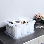 Citylife 17 QT Plastic Storage Bins Clear Storage Box with Lids Multipurpose Stackable Storage Containers for Organizing Tool