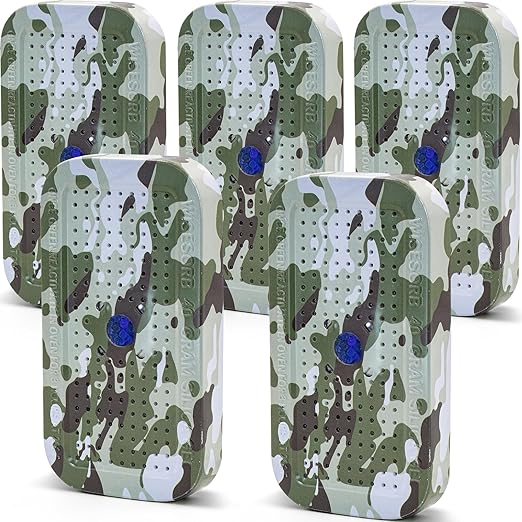 5 Packs Gun Safe Dehumidifier 40 Gram Reusable Indicating Silica Gel Desiccant Canister- Camouflage Rechargeable Humidity