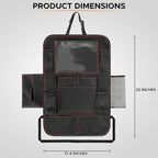 EcoNour Backseat Car Organizer (2 Pack), Heavy Duty Waterproof Stain Resistant Kick Mats Back seat Protector For Kids | Multiple Storage Pockets, Travel Accessories, Touchable Tablet Holder