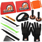 WRAPXPERT Vinyl Wrap Tool Kit,Car Wrap Kit Include Vinyl Wrap Gloves & Magnets,Utility Knife with Blades,Wrapping Paper Cutter,Felt Squeegee Corner Squeegee Window Tint Tools