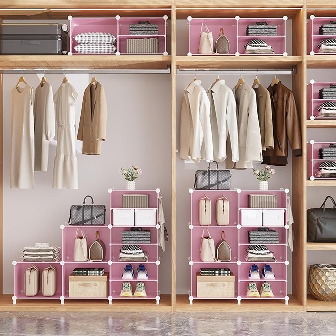 AWTATOS Closet Organizer 6 Cube Storage Shelves Portable Closet Clothes Organizers and Storage Stackable Cubby Shelving for C