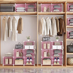 AWTATOS Closet Organizer 8 Cube Storage Shelves Clothes Organizers Closet Storage Stackable Cubby Shelving for Closet Bedroom
