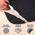 Suninbox Linen Car Seat Covers, Bottom Seat Covers for Car,Car Seat Cushion,Car Seat Pad[Black]