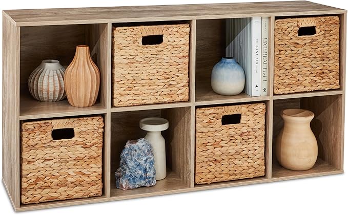 Best Choice Products 8-Cube Storage Organizer, 13.5in Shelf Opening, Bookcase, Display Shelf, Customizable w/ 2 Removable Bac