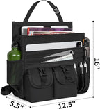Car Front Seat Organizer Backseat Organizer with Dedicated Tablet Laptop Storage Adjustable Shoulder Strap Cup Holder Truck Seat Storage Universal Fits for Most of Car