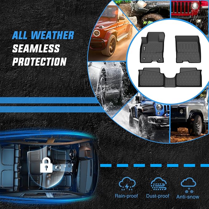 Nilight TPE Floor Mats for Ford Maverick Hybrid 2022 2023 2024 2025 2026, All Weather Custom Fit Heavy Duty Floor Liners