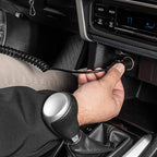 Motor Trend WarmGrip Heated Steering Wheel Cover – Hand Warming Steering Wheel Protector, Heats up Quickly - Fits Wheels 14.5-15.5" for Car Truck Van SUV (Black/Gray Color)