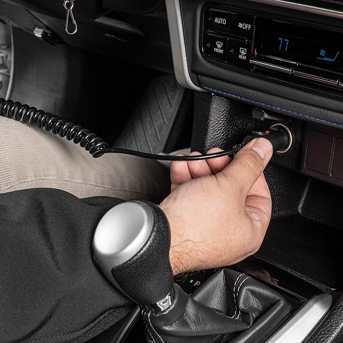 Motor Trend WarmGrip Heated Steering Wheel Cover – Hand Warming Steering Wheel Protector, Heats up Quickly - Fits Wheels 14.5-15.5" for Car Truck Van SUV (Black/Red Color)