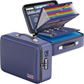 DocSafe Fireproof Document Box with Lock, Hard Case File Organizer with Accordion File Folder, Fireproof Water Resistant Safe