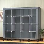 Non-Woven Wardrobe, No Tools Required, Large Capacity, Easy Assembly, Movable, Storage Rack, Waterproof, Dustproof, Stain Res