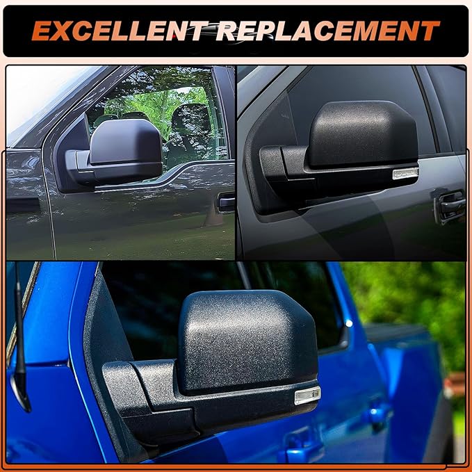 ACLONG Glossy Black Mirror Cover Caps Rearview Side Mirror Covers Fit for Ford F150 2015-2020 Left Driver Side Replaces #FL3Z-17D743-BA -1 PC
