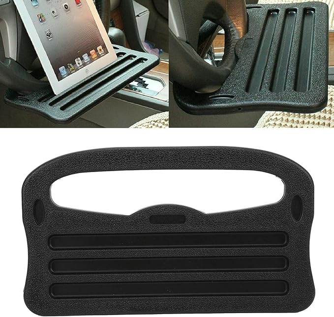 Auto Steering Wheel Tray, Car Steering Wheel Desk Portable Table Board for Laptop Tablet Holder Eating Table