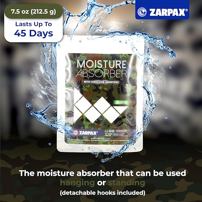 Moisture Absorbers For Gun Safe 7.5 oz/212g - Gun Safe Dehumidifier Prevents Corrosion - Protects Gun & Gear - Desiccant