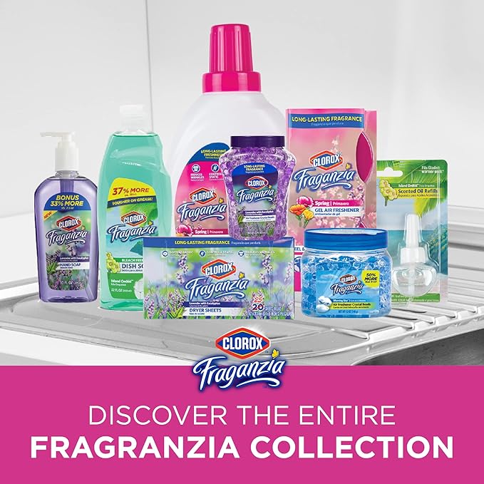 Clorox Fraganzia Crystal Beads Air Freshener, Long Lasting Room Deodorizer and Odor Eliminator Gel Beads to Freshen Home, Car