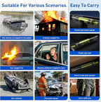 3 in 1 Car Safety Hammer Seatbelt Cutter and Survival Whistle, Safe Transparent Lid Window Breaker Seatbelt Cutter Underwater