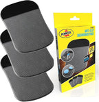 Pennzoil Non-Slip Dashboard Pads Set of 3 - Black Rubber - 3.51' x 0.10' x 5.70' - Universal Fit - Car Dashboard Accessories