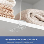 12 Pack 12 Inches [Extra Tall Version] Clear Shelf Dividers for Organization, Acrylic Closet Shelf Vertical Shelves Organizer