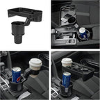 Multifunctional Car Cup Holder Expander with Rotable Food Tray for Road Trips