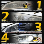 Headlight Restoration Kit,Headlight Restoration Wipes - 3-Step Cleaning System, Removes Yellowing & Oxidation, Restores Clari