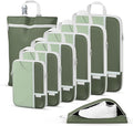 Percover Compression Packing Cubes 8-Piece Set, Packing Cubes Compression for Travel with Laundry Bag & Shoe Bag, Travel Orga
