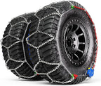 K-Musculo Snow Chains for Car Tires, Portable Reusable Universal Emergency Tire Traction Chain for Passenger Car, Auto Fixing